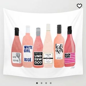 Lindsey Kay Co Society6 Rose Wine Bottles tapestry